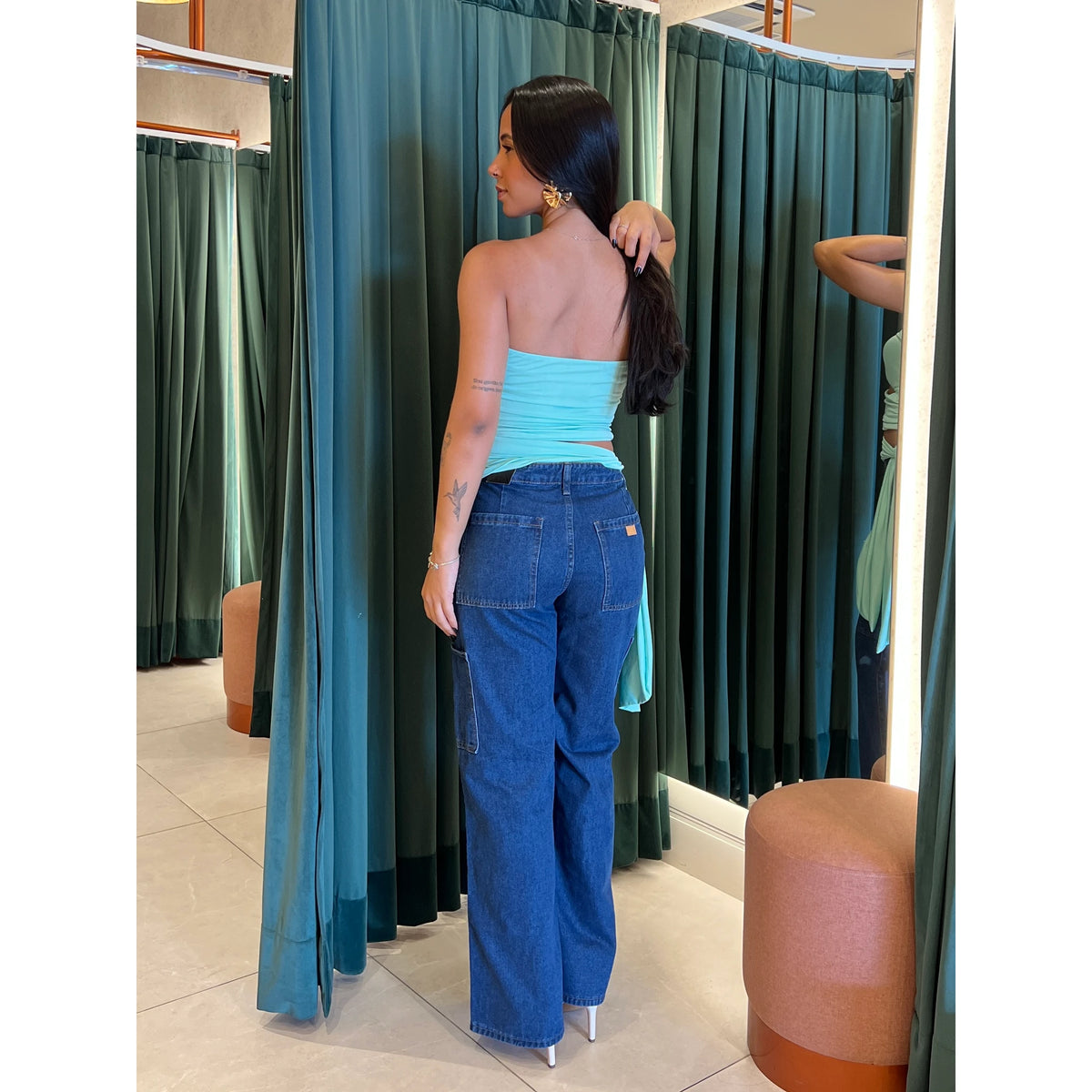 CALÇA MAX DENIM WIDE LEG 7010