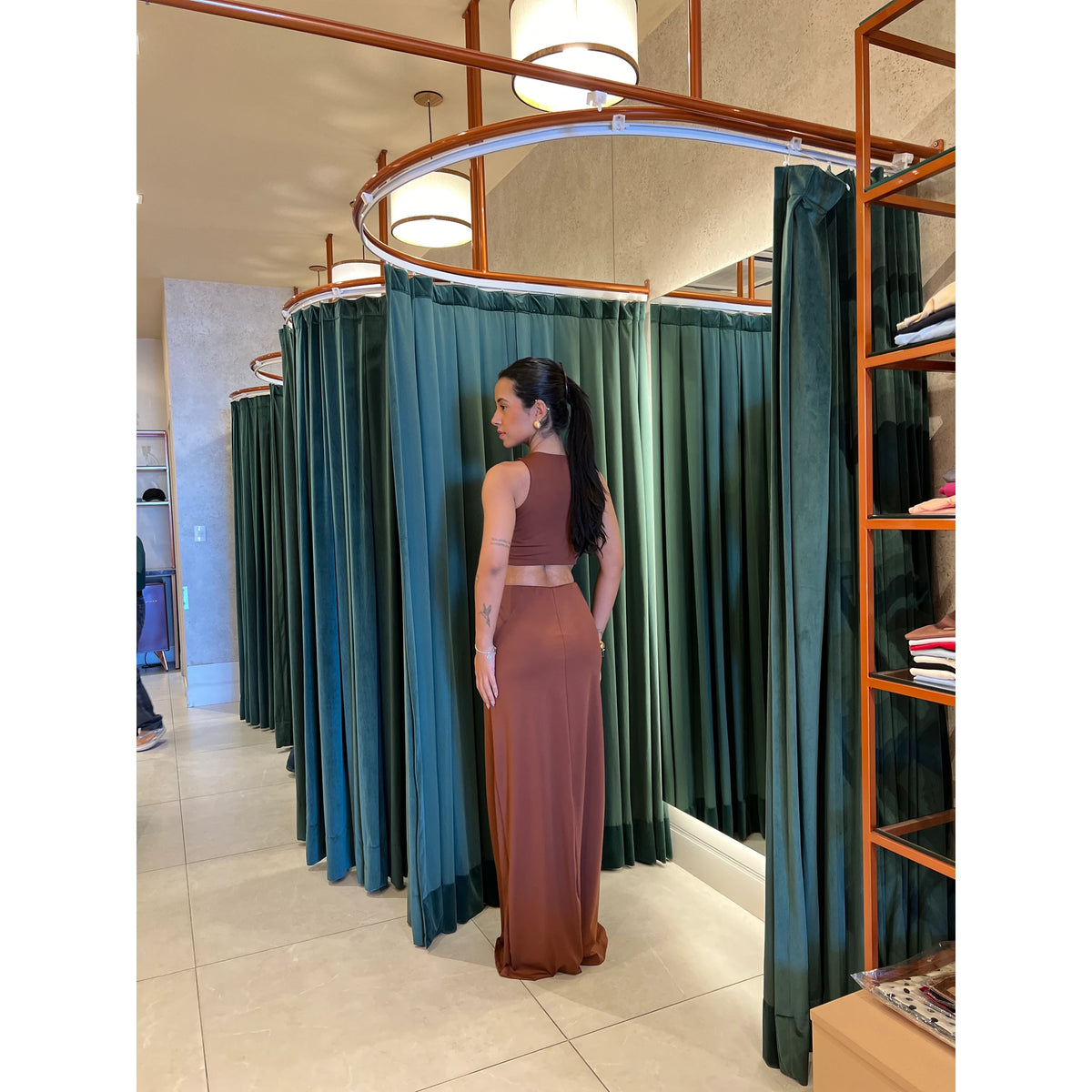 Vestido Maria Dondoca Longo Com Fivela