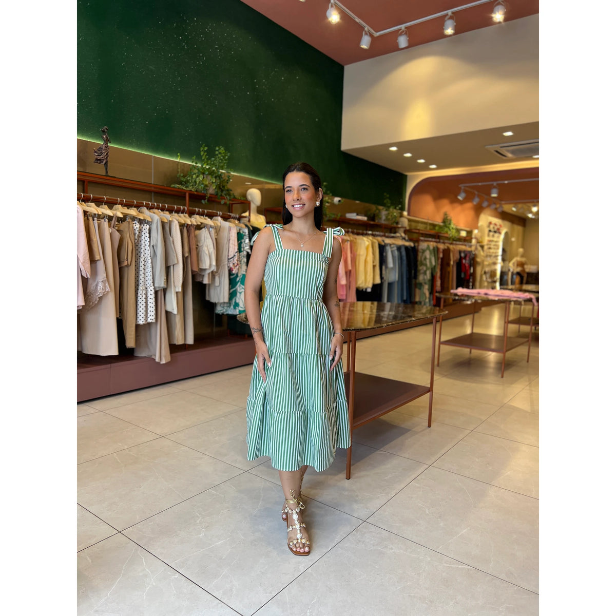 Vestido Safira Laço Midi