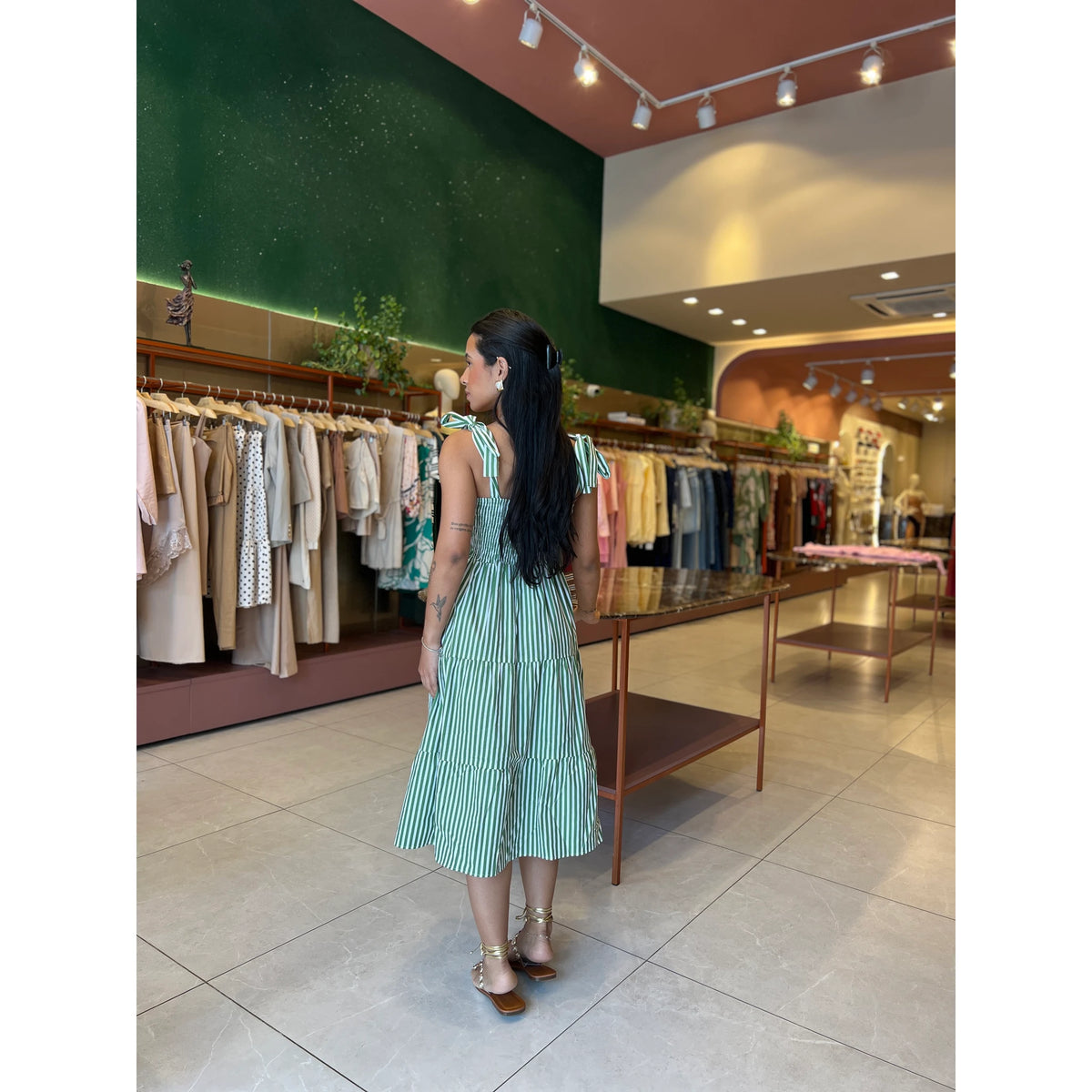 Vestido Safira Laço Midi
