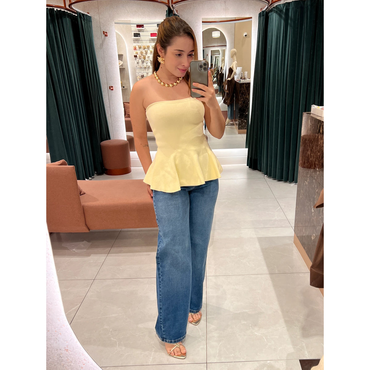 Blusa Feel Love Tomara Que Caia Peplum