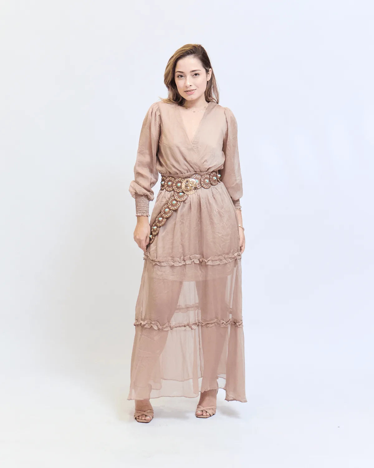 VESTIDO BELINA AA8325 BEGE M