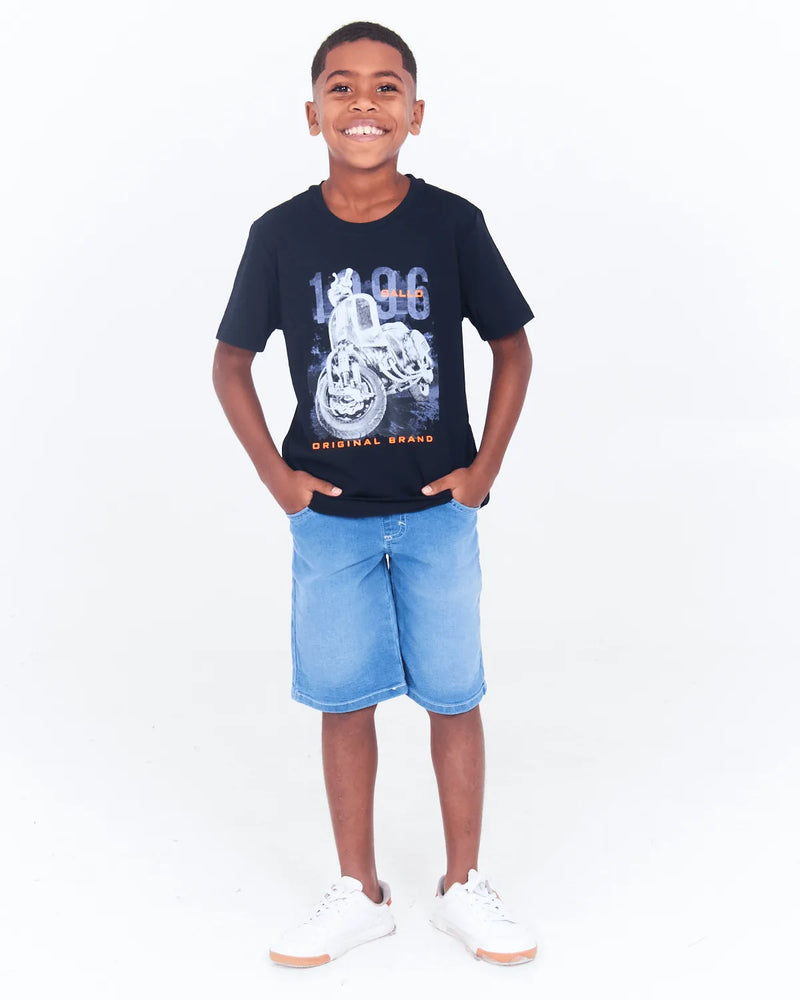 BERMUDA INF CARINHOSO 1000100747 JEANS ESCURO 18