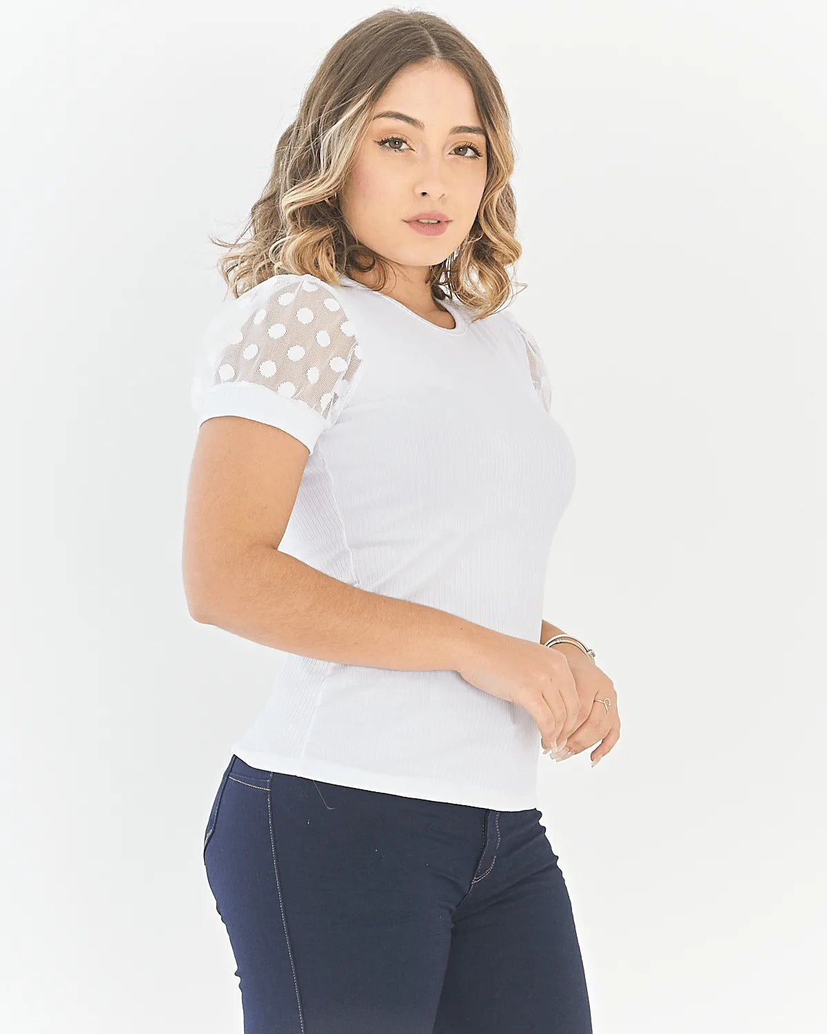 BLUSA SAFIRA MANGA TULE