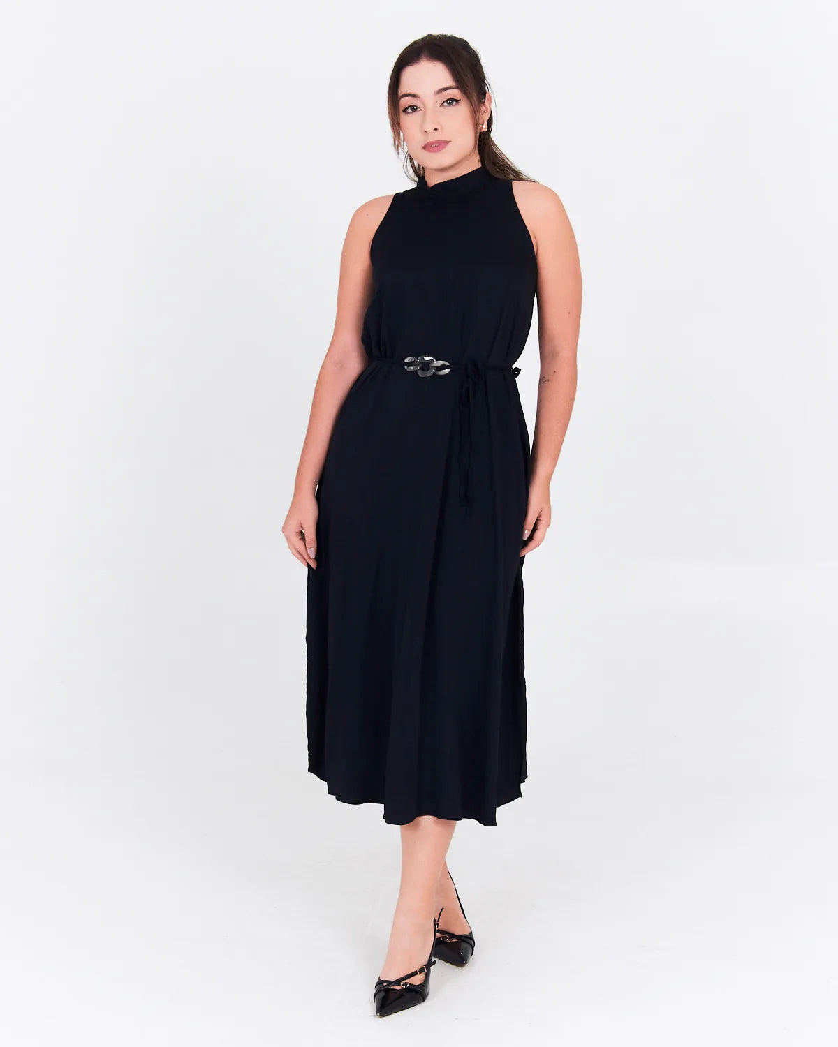 VESTIDO LUNENDER 34803 PRETO REATIVO GG