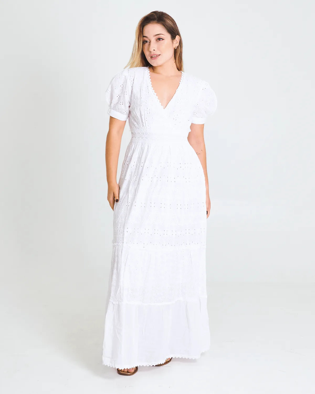 VESTIDO INDIA FASHION 9556 BRANCO GG