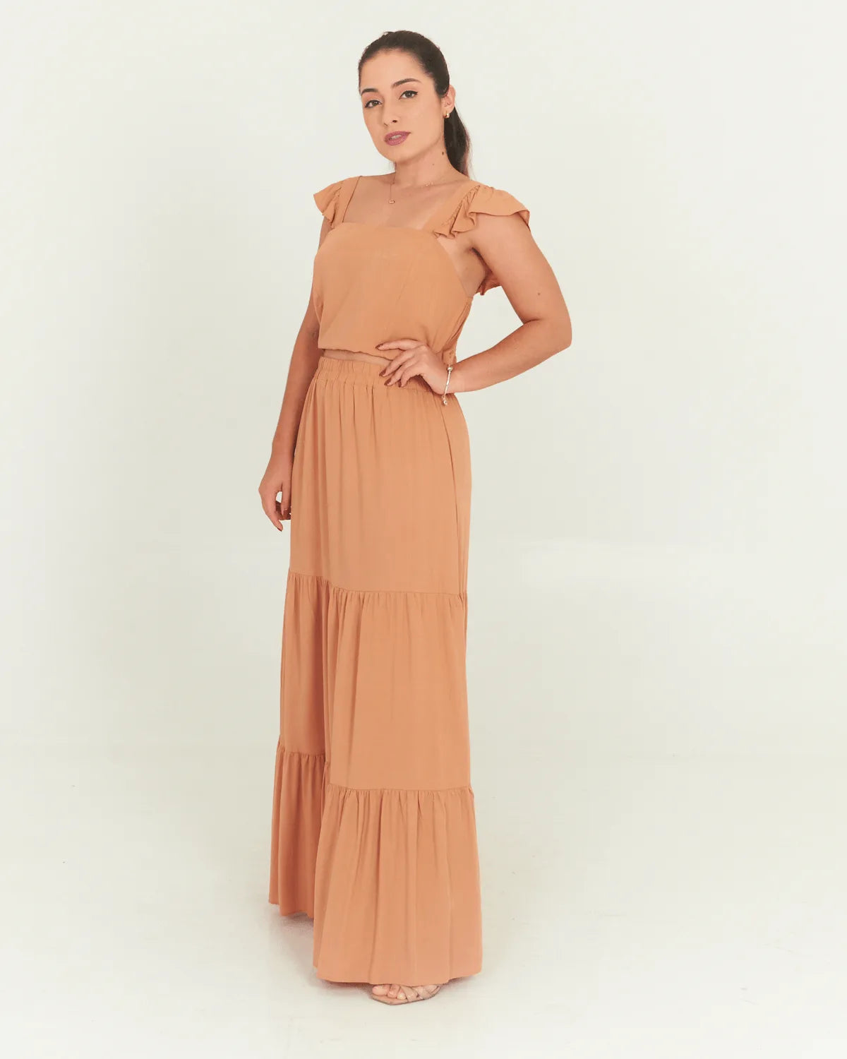 CONJUNTO SAFIRA SAIA C/CROPPED