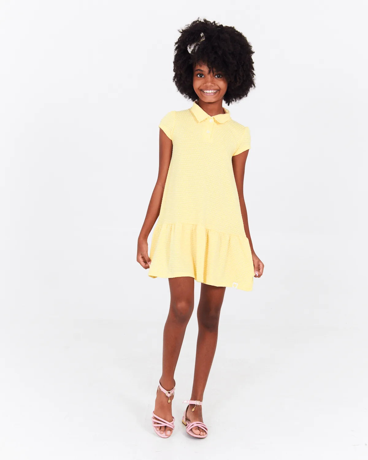 VESTIDO INF DILA 04193 AMARELO 08