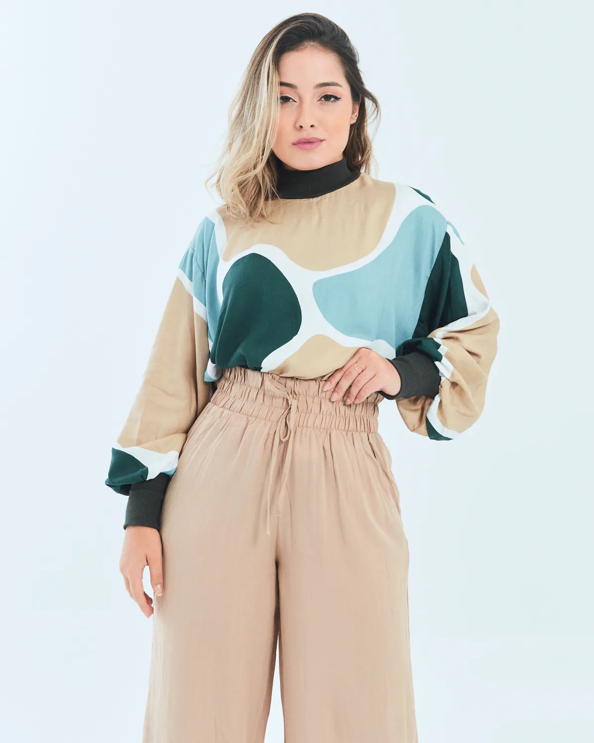 BLUSA LUNENDER 66377 VERDE G