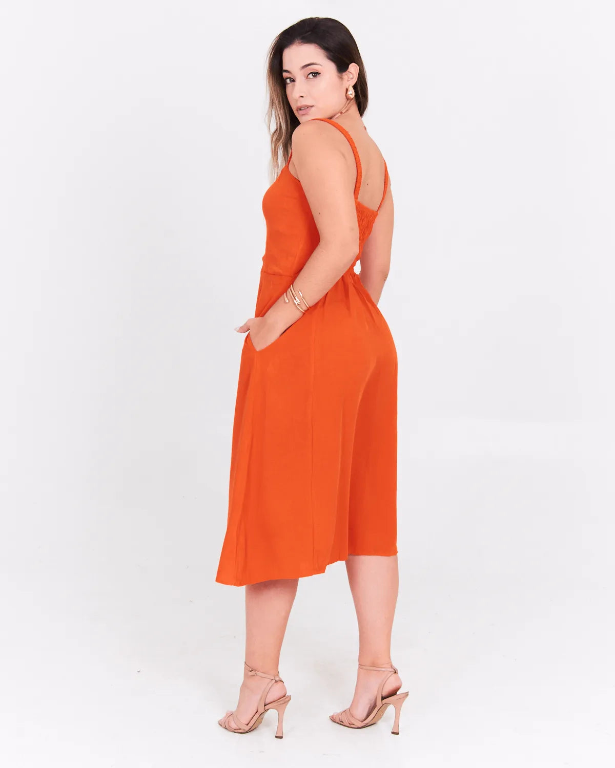 VESTIDO SAFIRA MIDI/ALCA/BOLSO