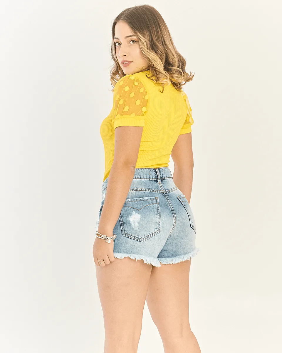 BLUSA SAFIRA MANGA TULE
