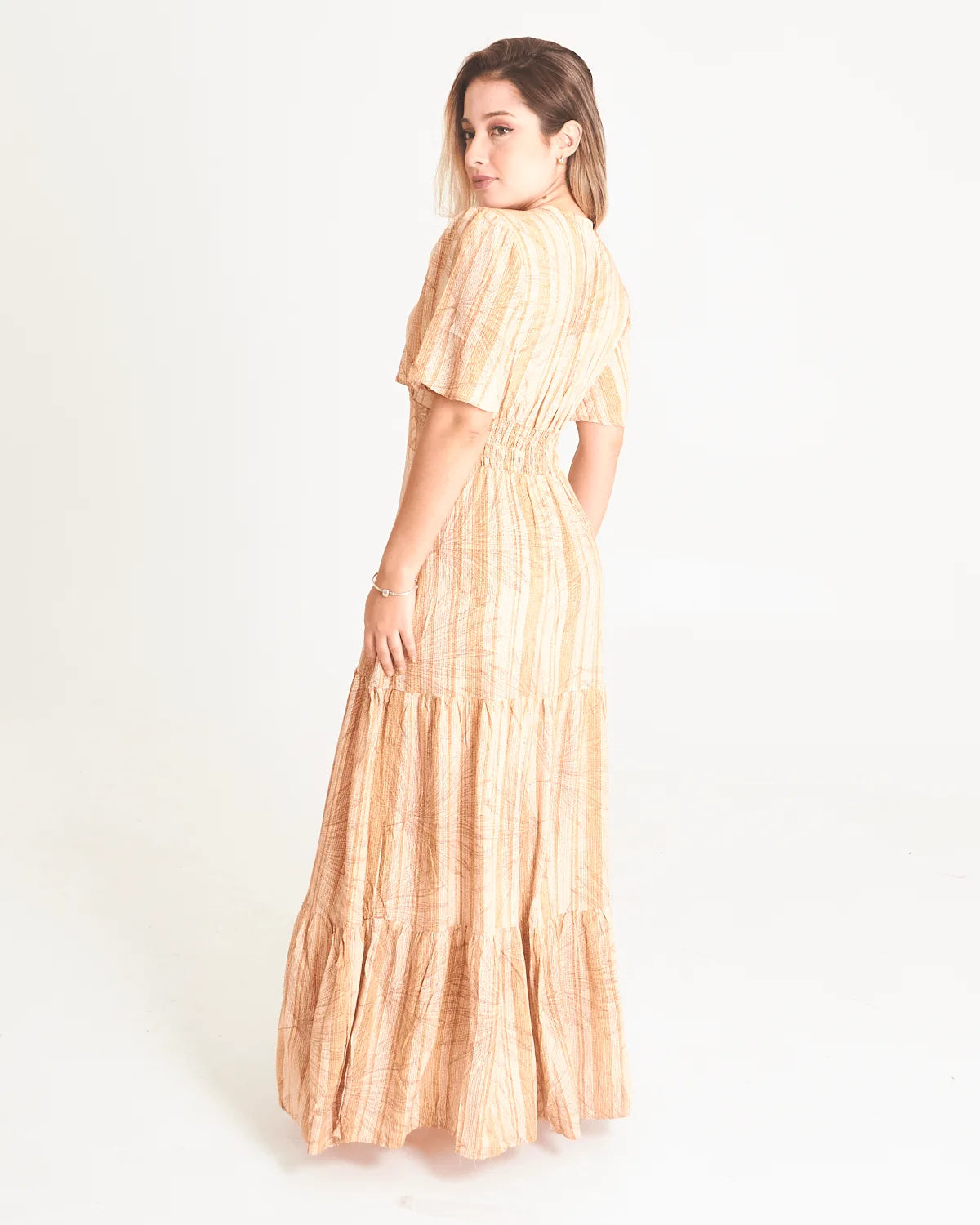 VESTIDO SAFIRA LONGO/V/MANGA BRANCO G