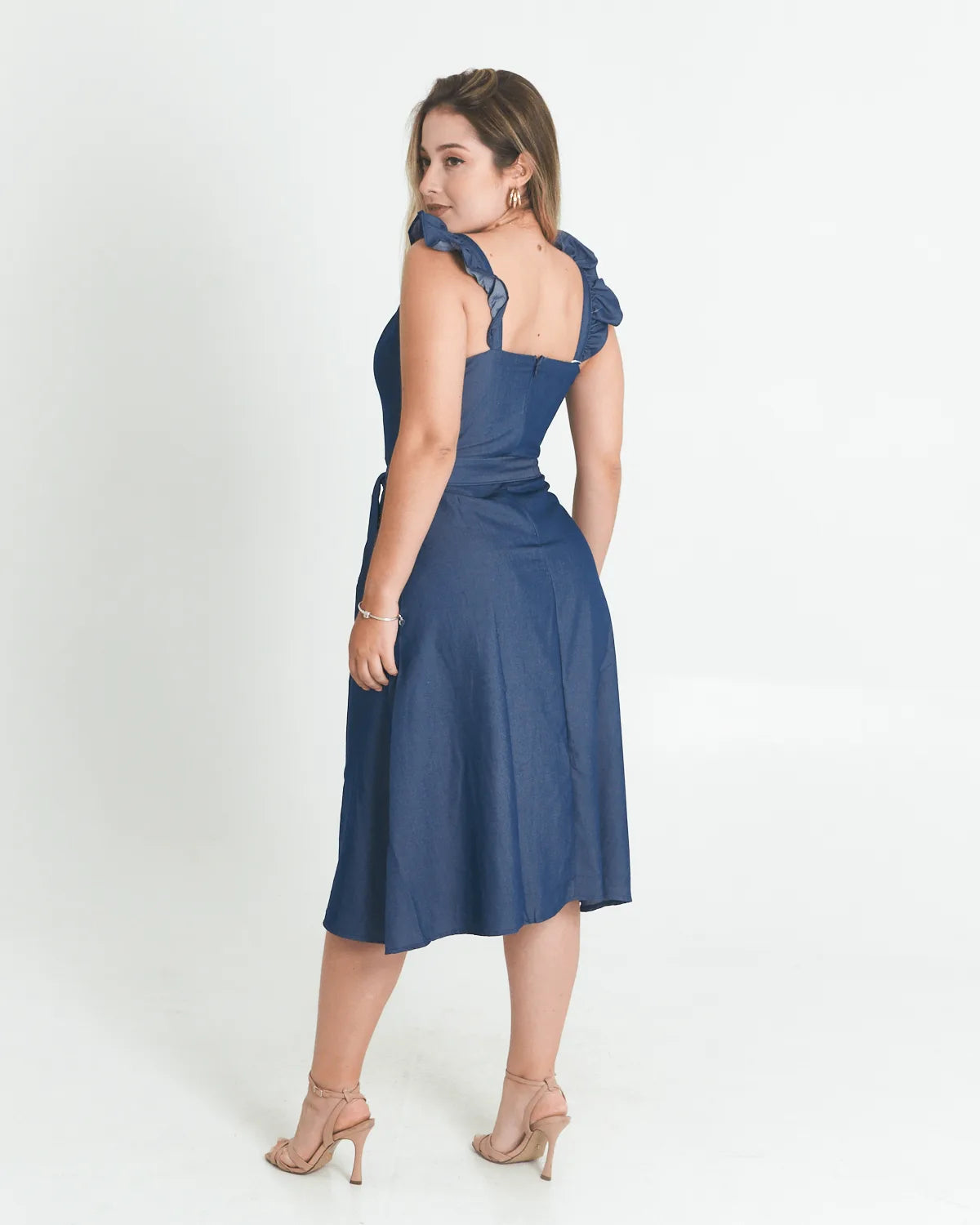VESTIDO SECIA 09451 AZUL ESCURO G