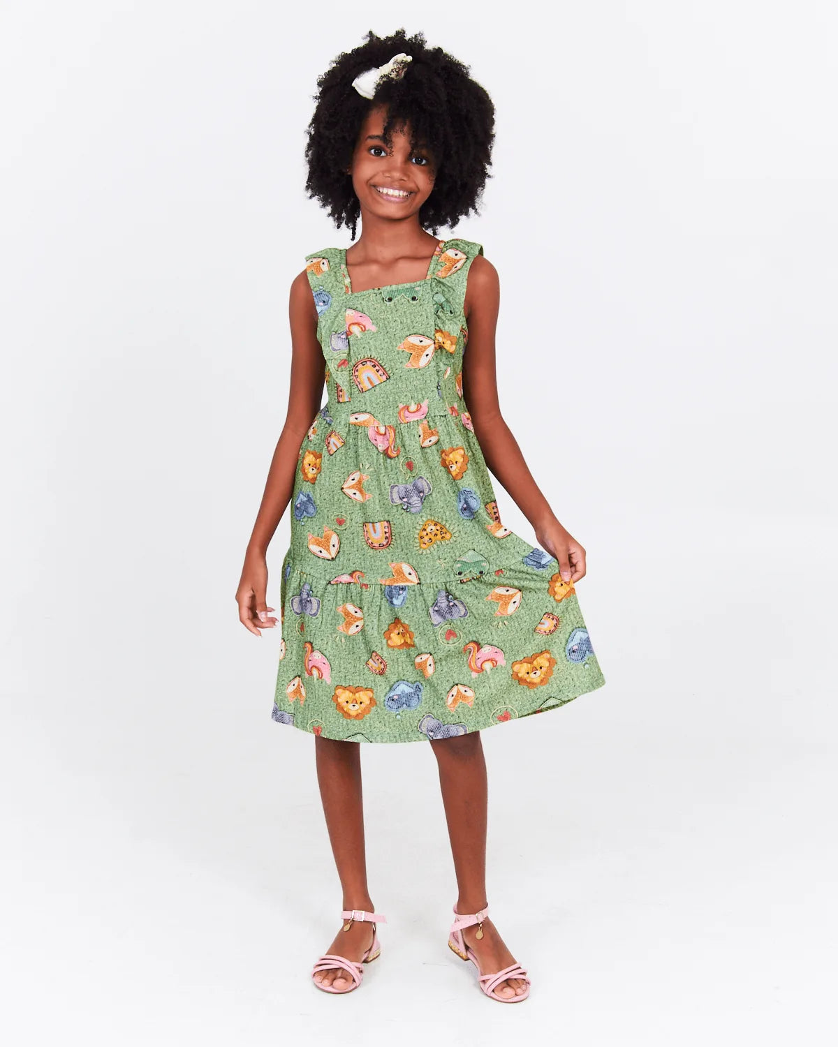 VESTIDO INF LUNENDER 37596 SAFARI VERDE 02