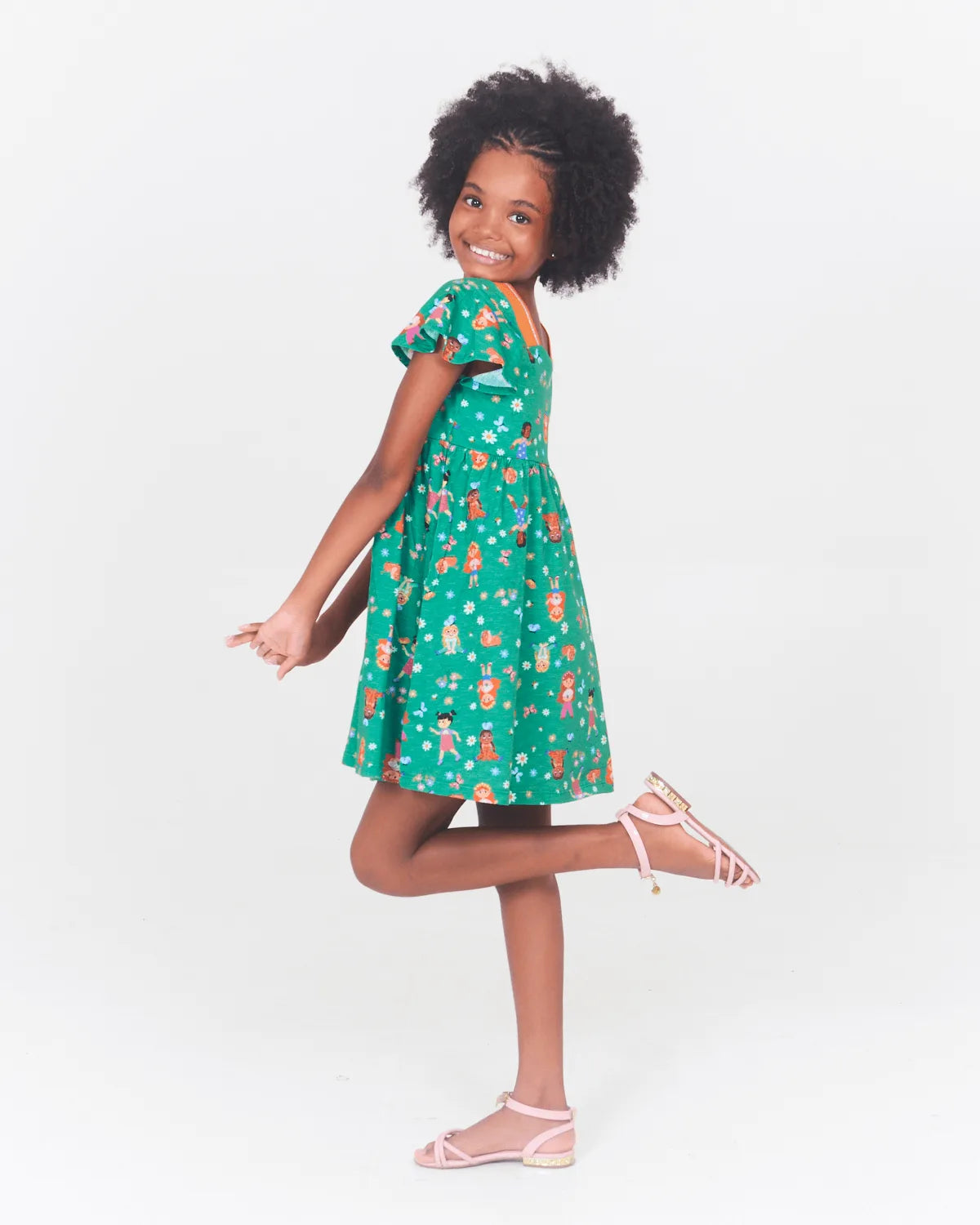 VESTIDO INF LUNENDER 67948 VERDE 01
