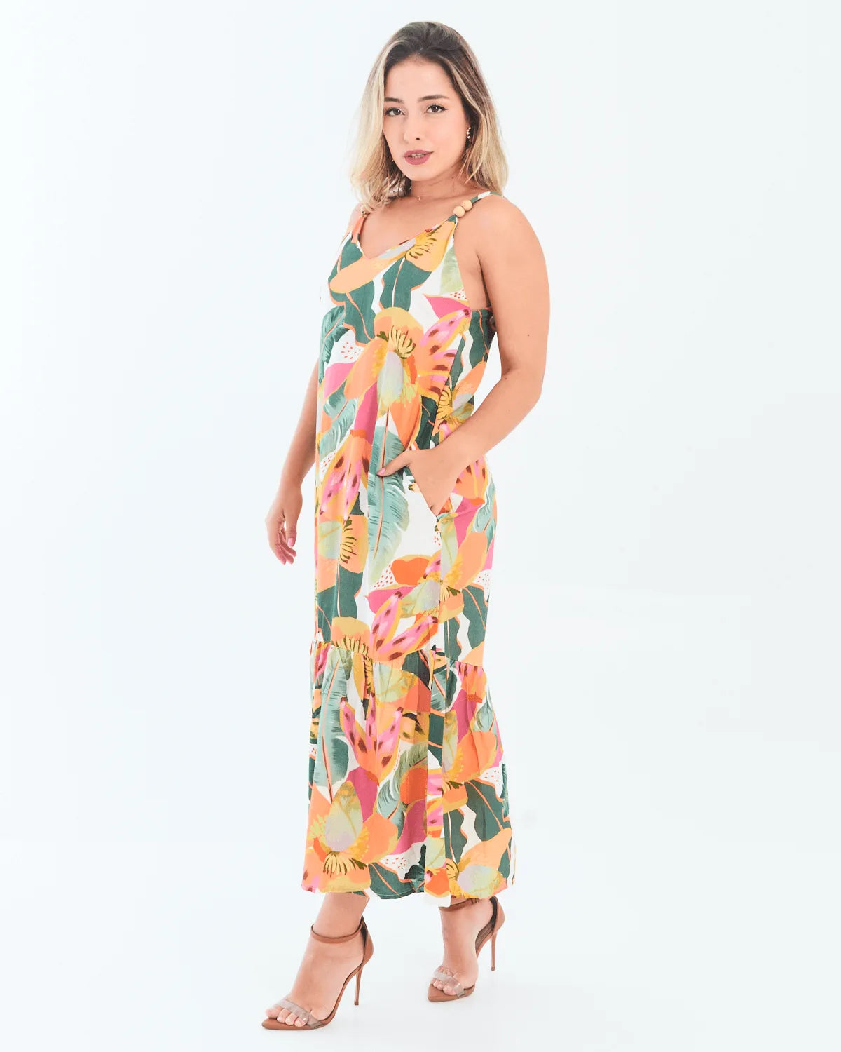 VESTIDO MALWEE 1000102426 AMARELO GG