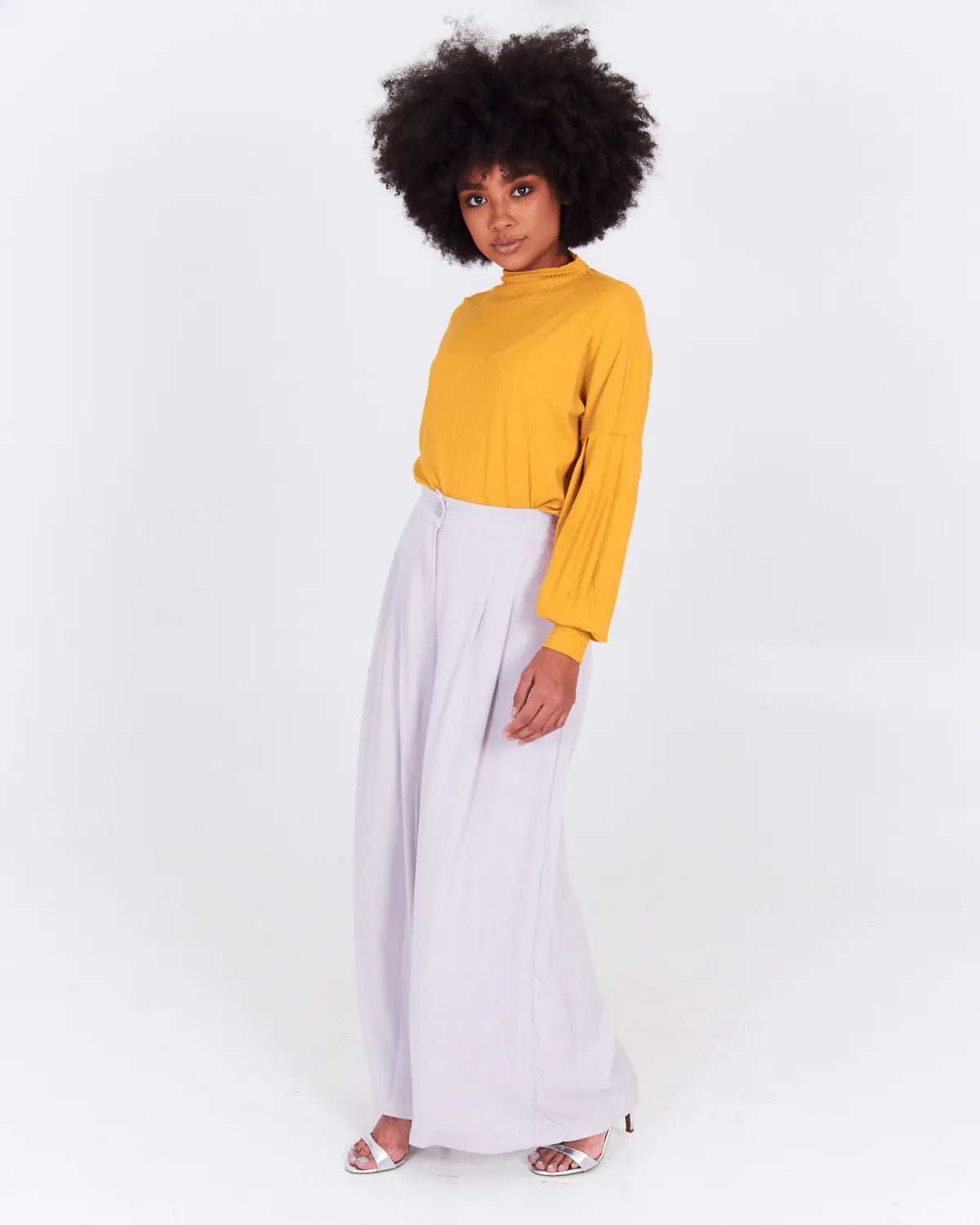 Calça Pantalona Com Elástico