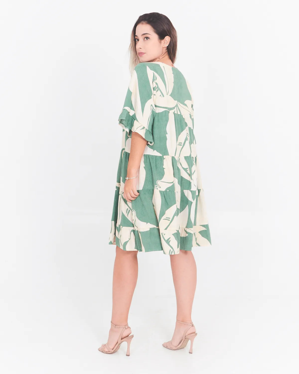 VESTIDO SAFIRA BABADOS AZUL BIC P