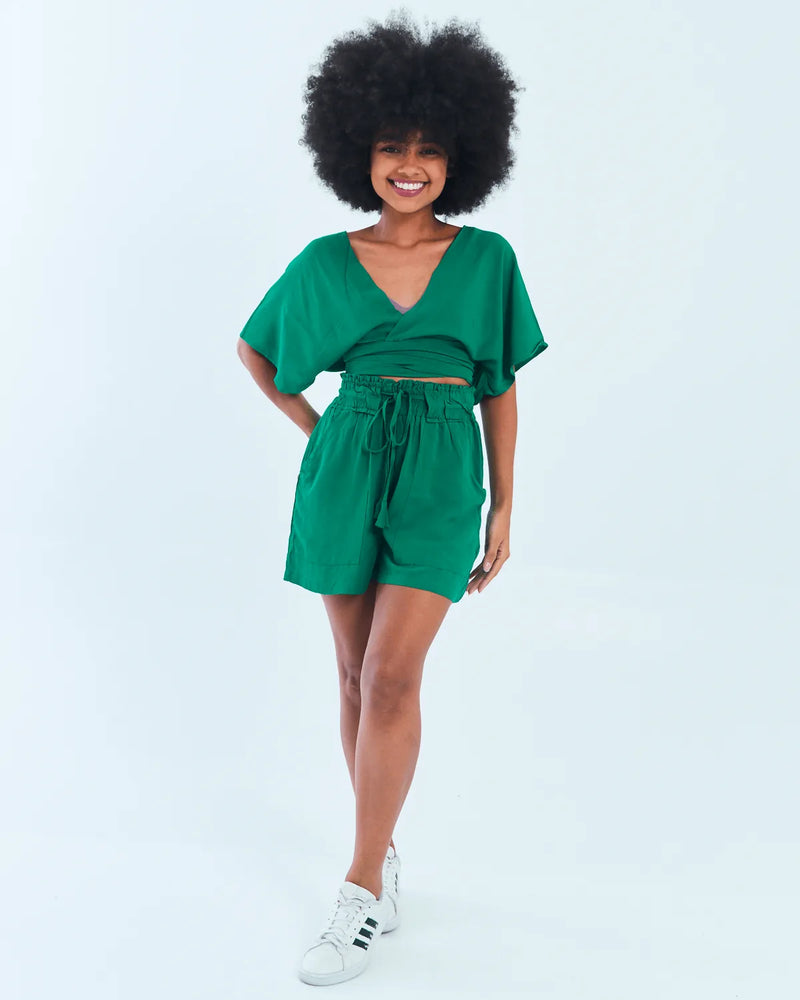 CONJUNTO SAFIRA C/CROPPED VERDE OLIVA P