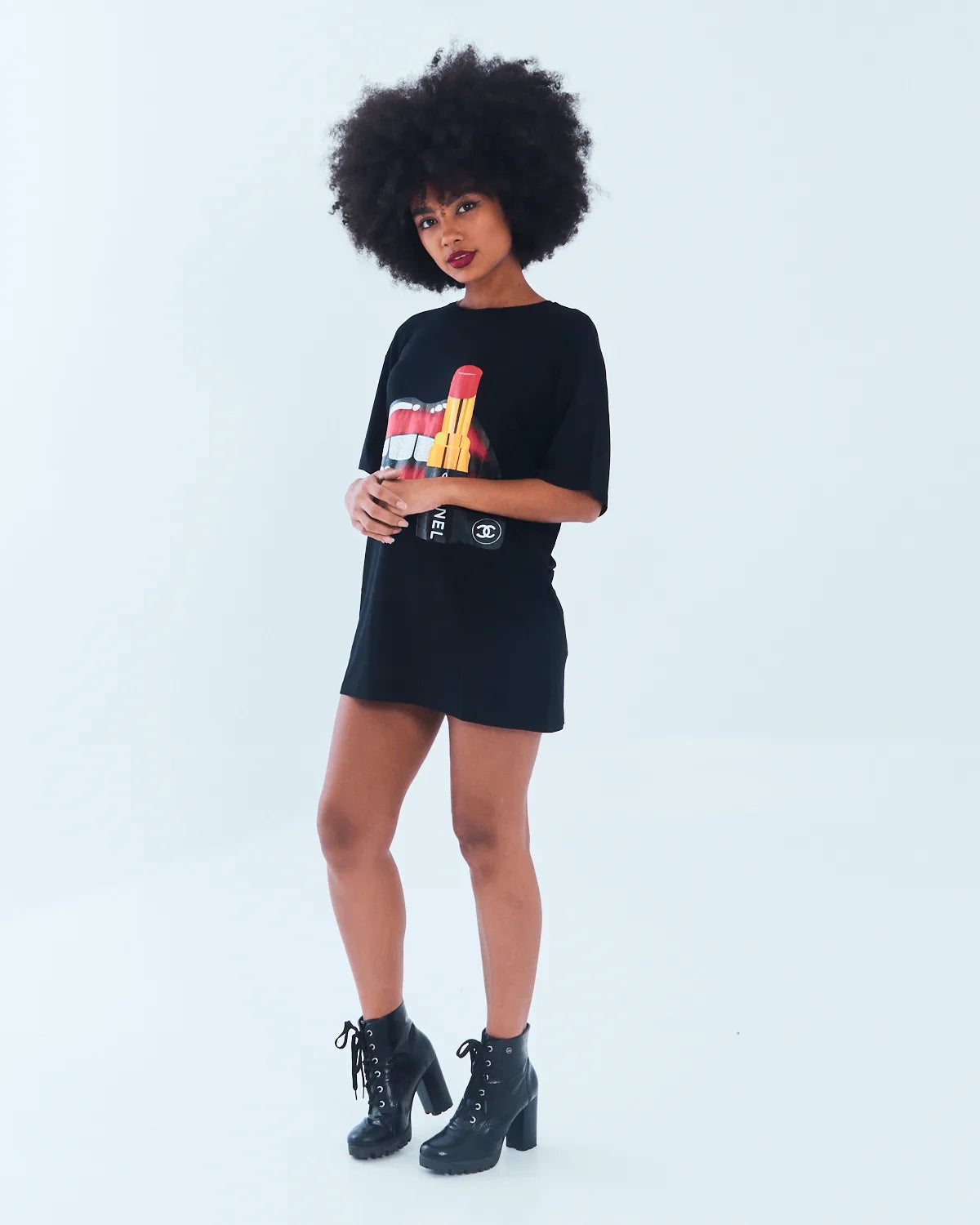 T-SHIRT MARIA DONDOCA 54022 PRETO M