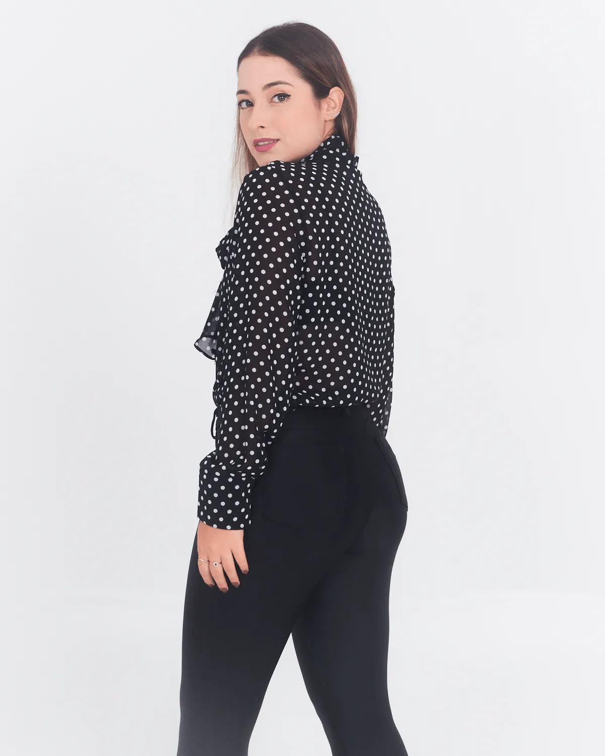 BLUSA BELLINA AA8315 BEGE/PRETO M