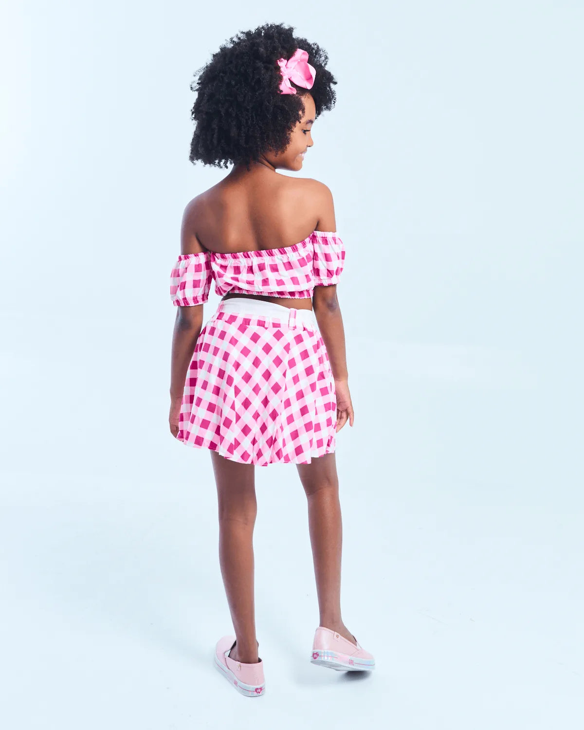 CONJUNTO CARINA SAIA XDREZ ROSA 08
