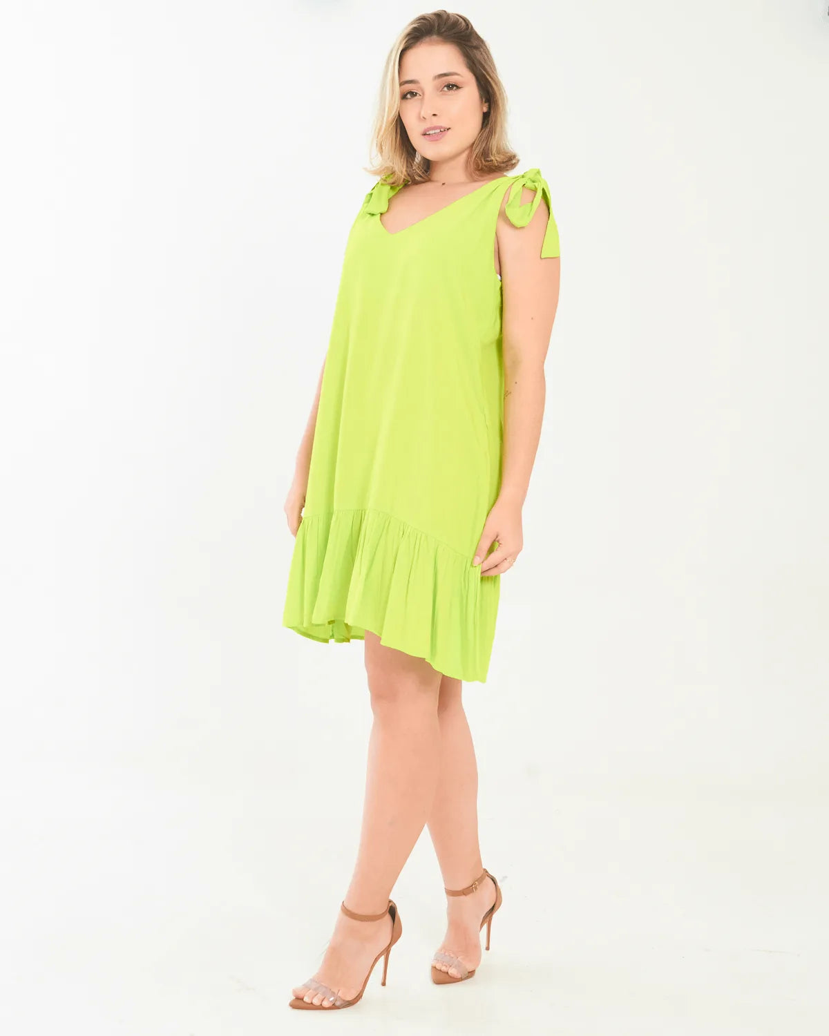 VESTIDO SAFIRA LACO/OMBRO AZUL CANDY M