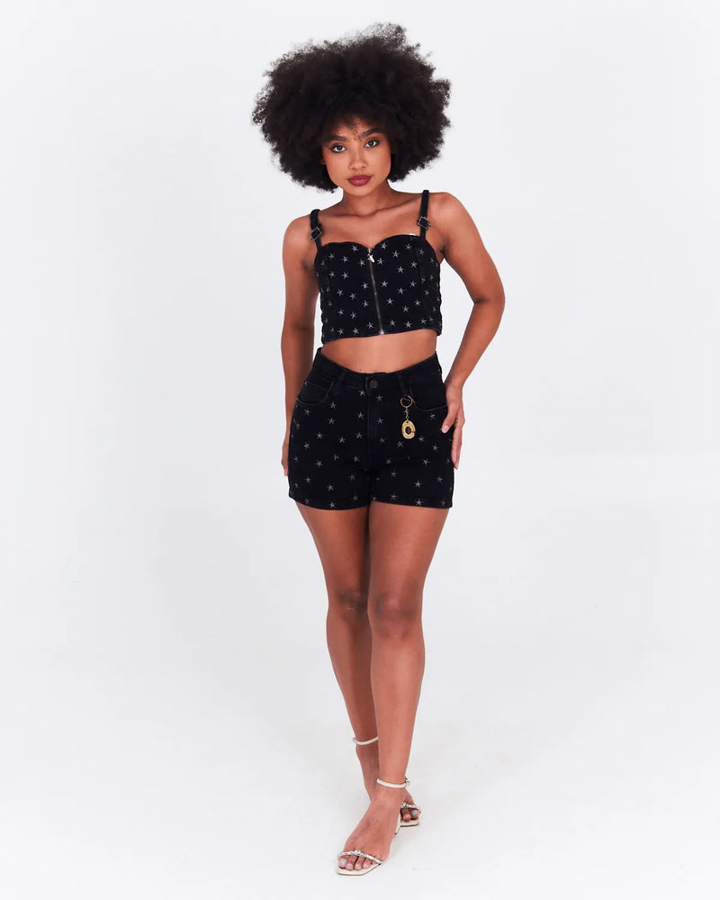 SHORT CONSCIENCIA JEANS 23614 PRETO 40