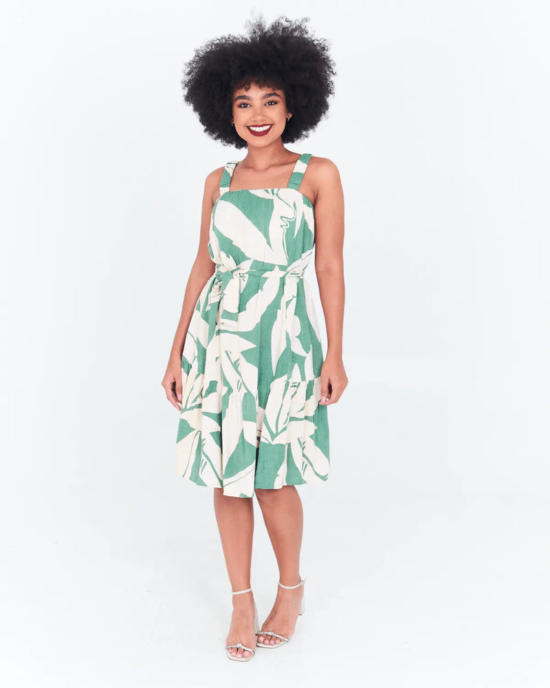 VESTIDO SAFIRA ALCA/ELAST EST VRD CLARO P