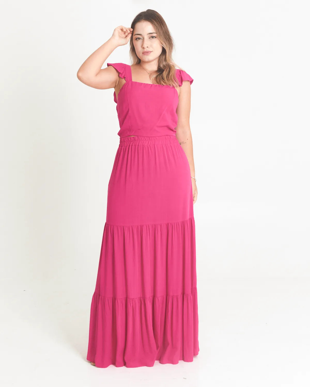 CONJUNTO SAFIRA SAIA C/CROPPED