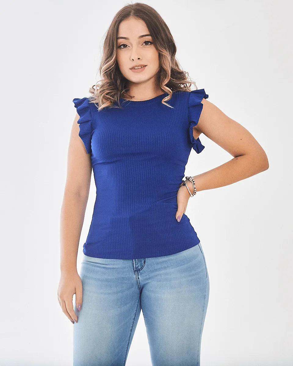 BLUSA SAFIRA PLINSADA