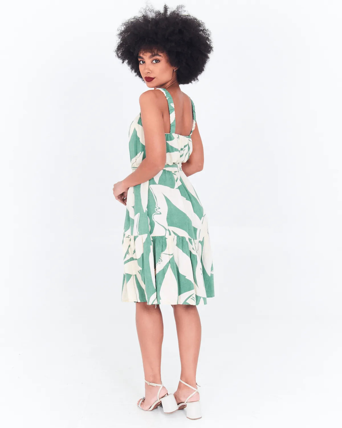 VESTIDO SAFIRA ALCA/ELAST EST VRD CLARO P