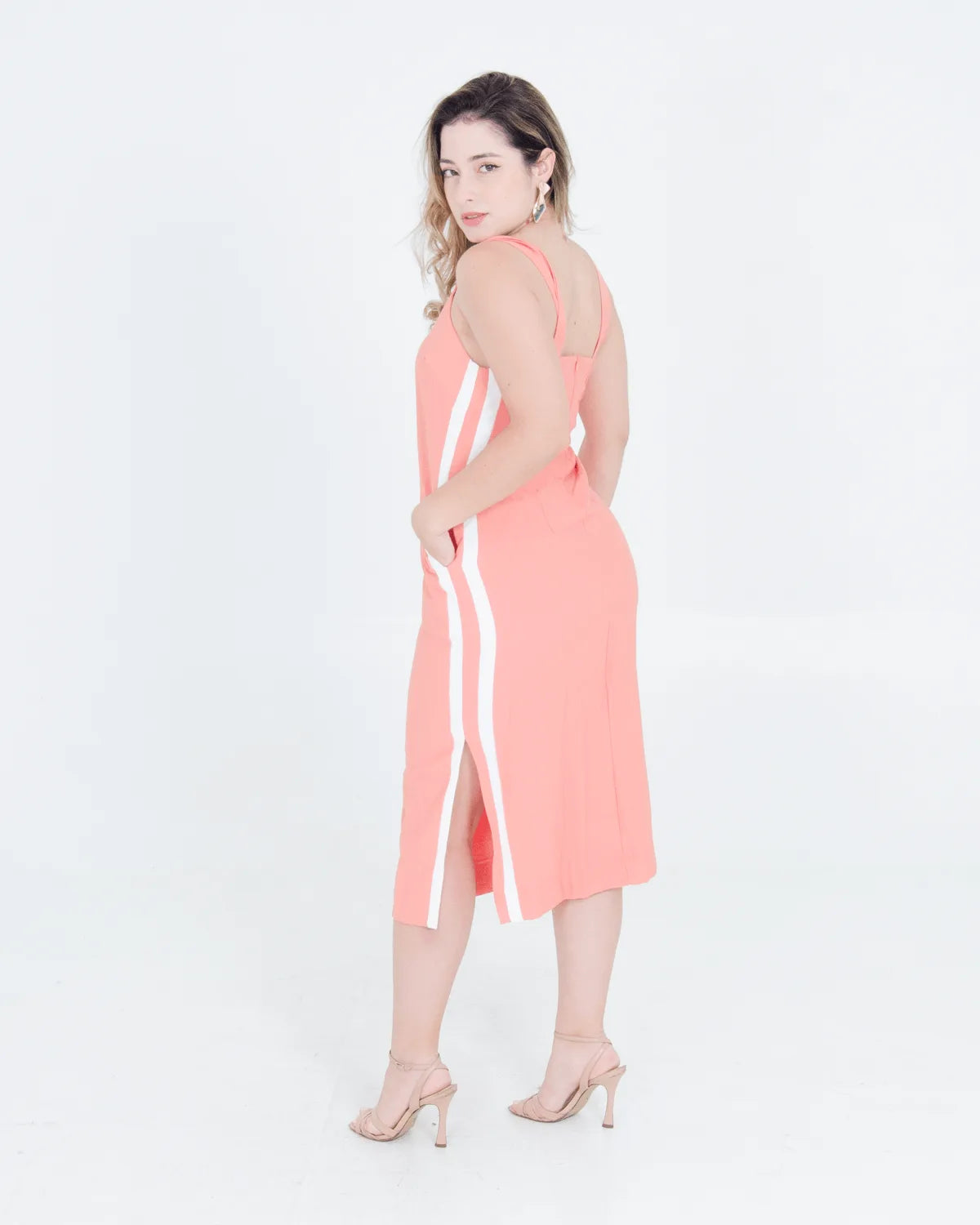 VESTIDO MI&CO 1420 SALMON G
