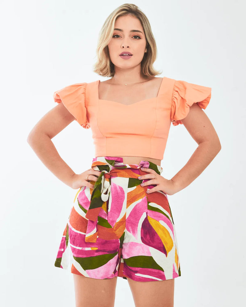 CROPPED KESSES KE10969 AMARELO P