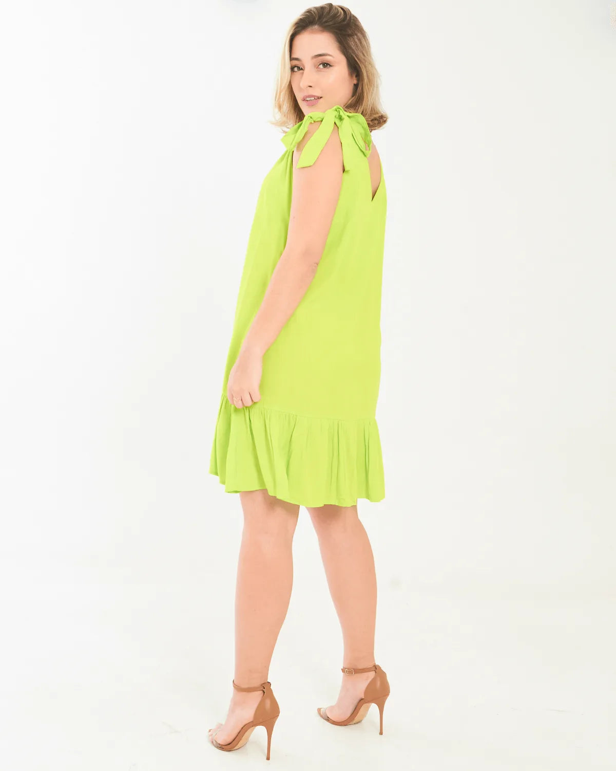 VESTIDO SAFIRA LACO/OMBRO AZUL CANDY M