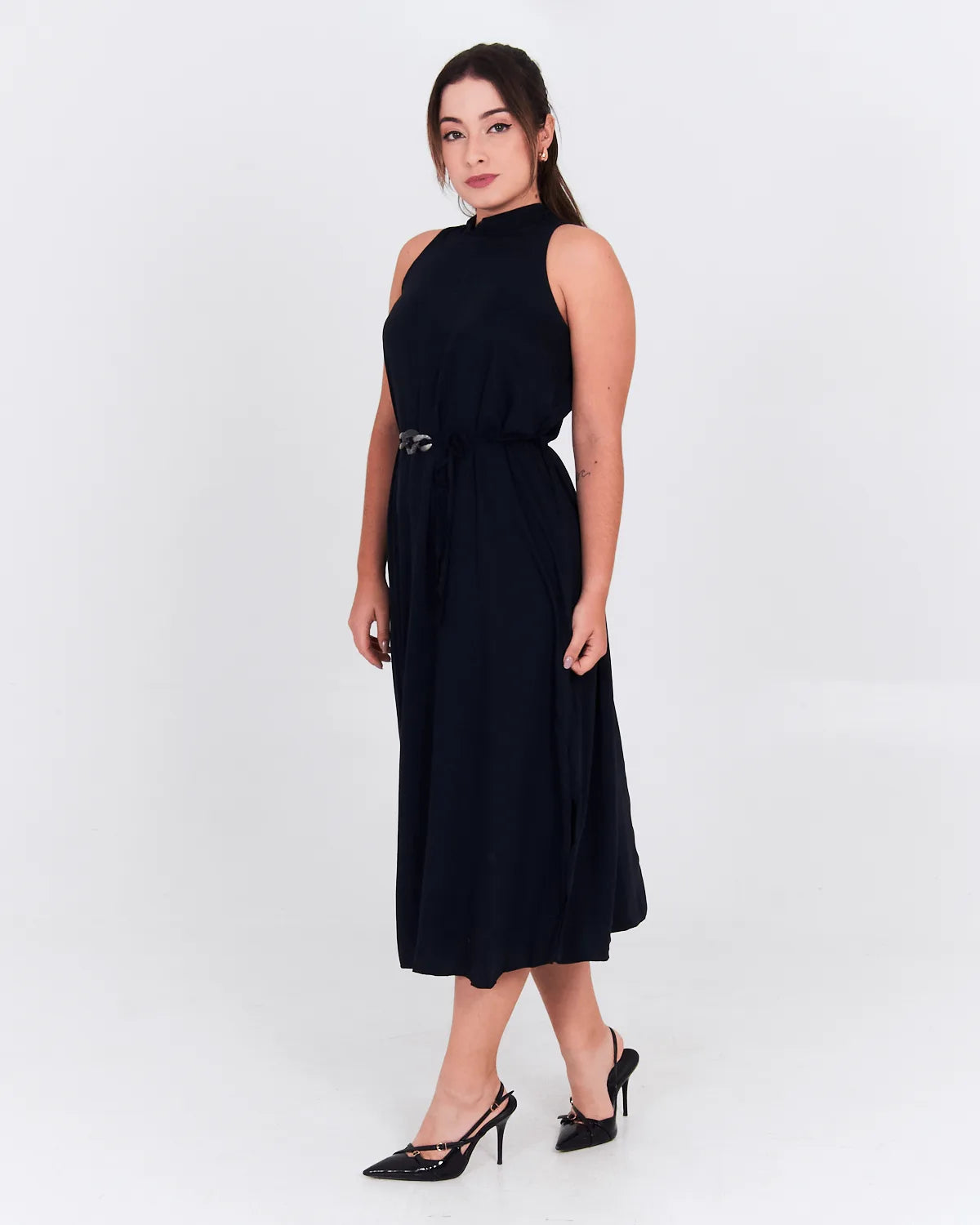 VESTIDO LUNENDER 34803 PRETO REATIVO GG
