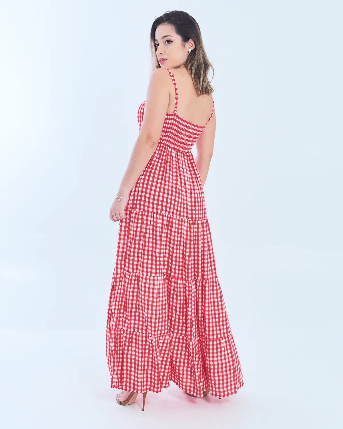 VESTIDO SAFIRA XDREZ VICK PINK G