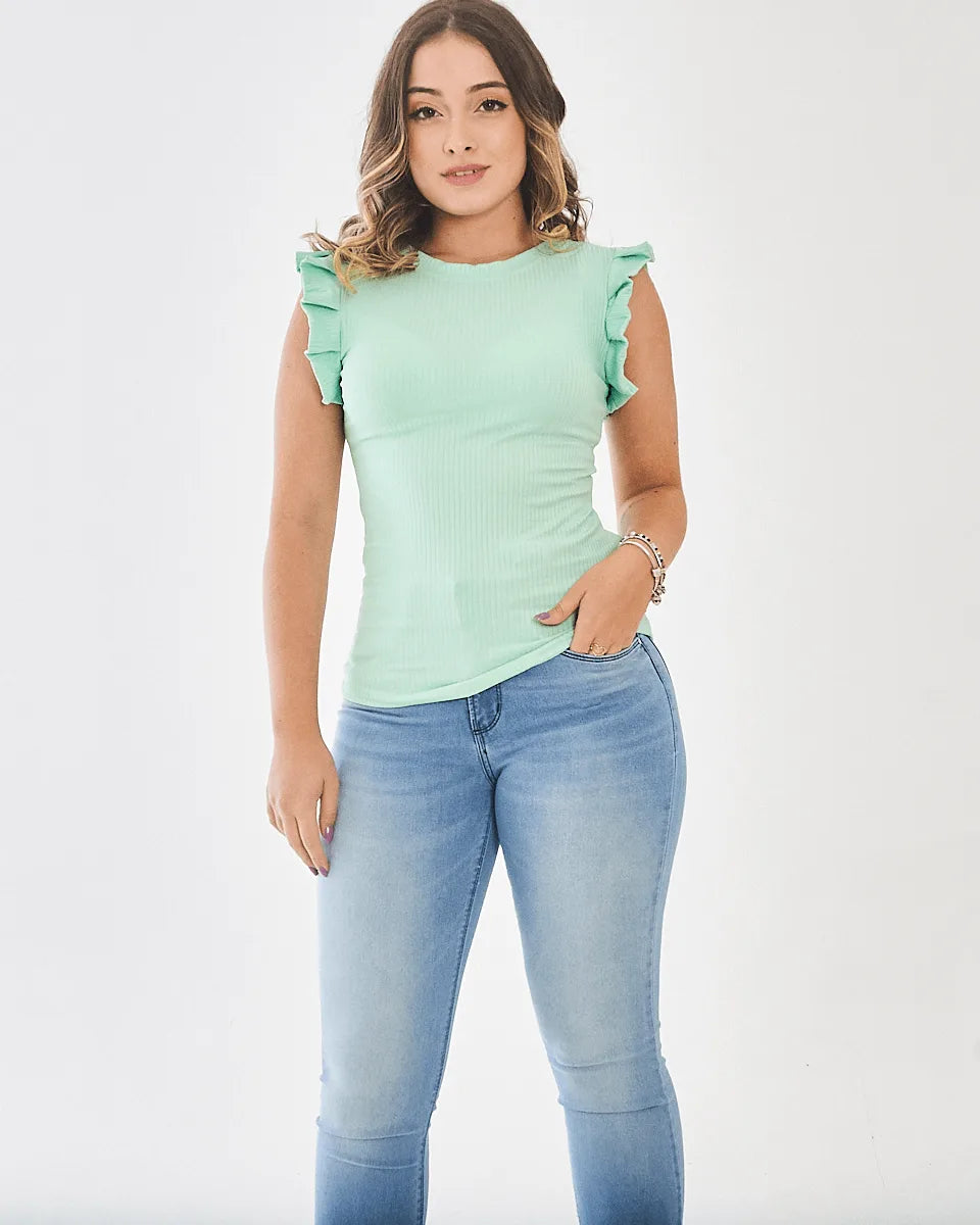BLUSA SAFIRA PLINSADA