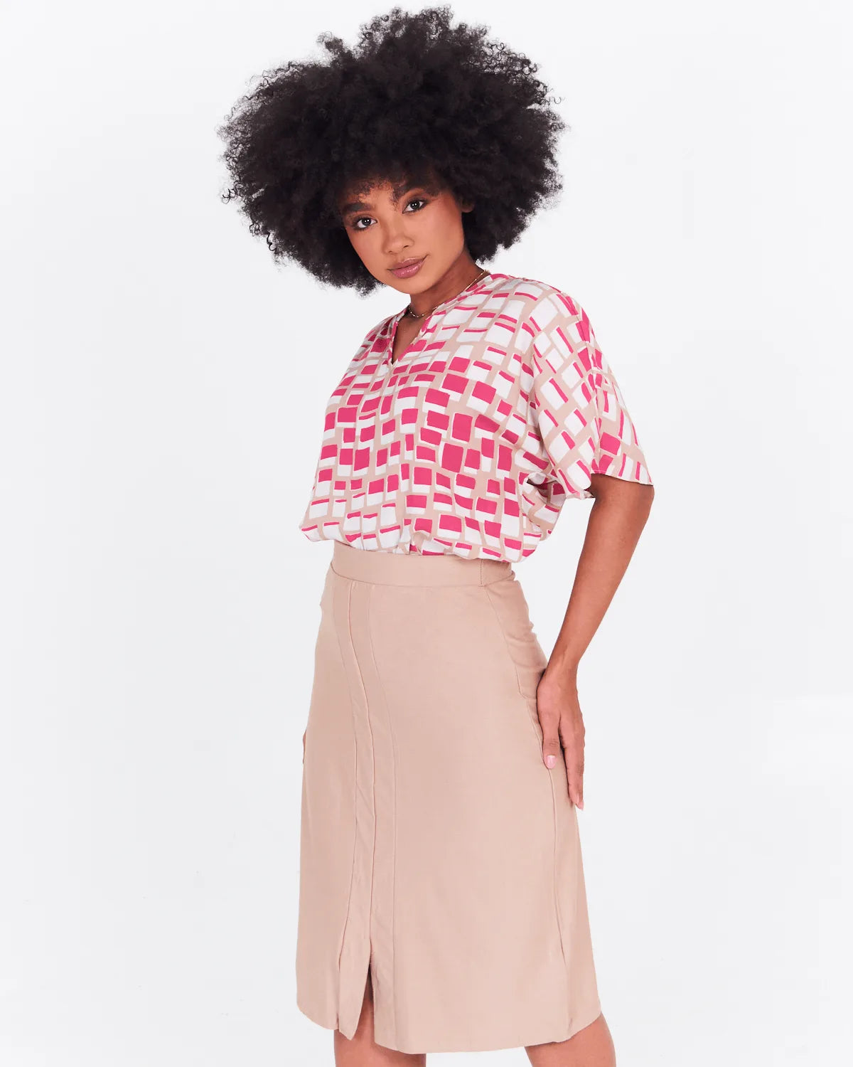 BLUSA LUNENDER 33855 BEGE GG