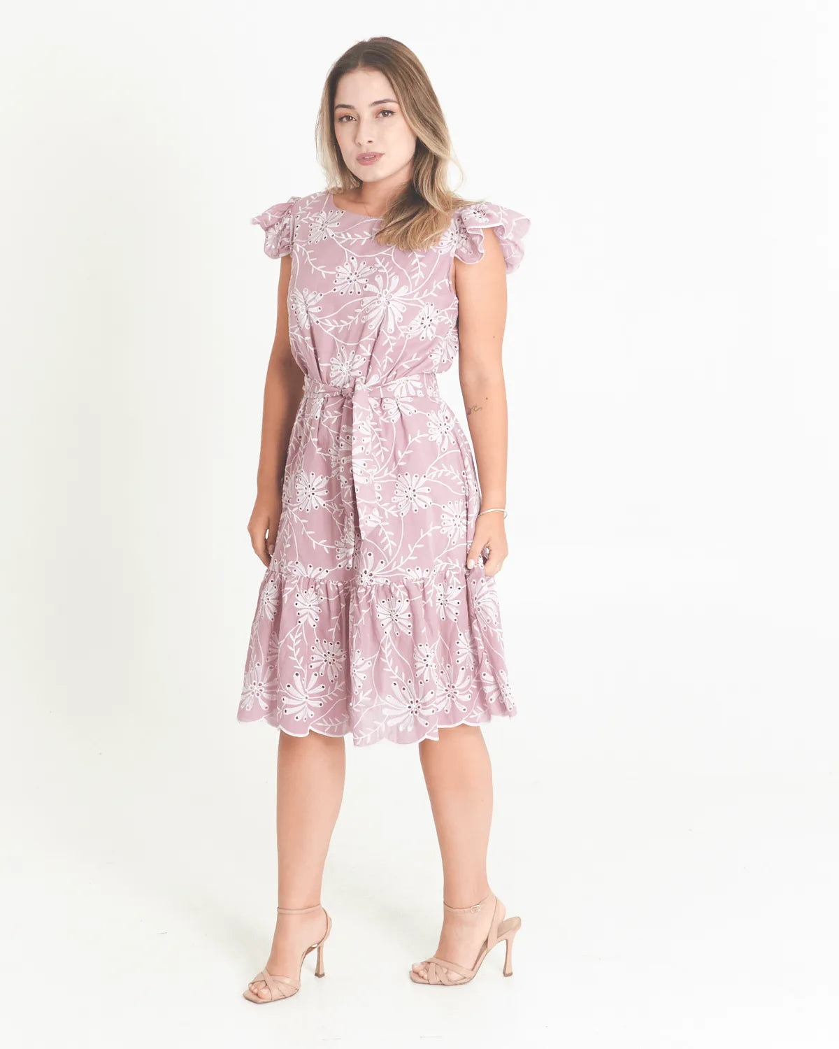 VESTIDO SAFIRA BABA/LAISE/MANG PINK P