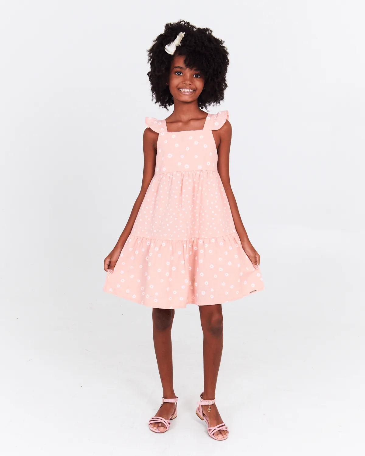 VESTIDO INF LUNENDER 37294 FLOR BEGE 03