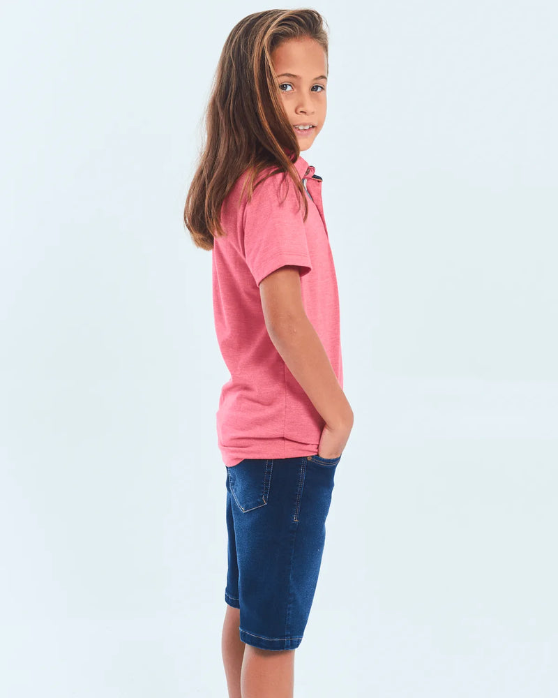 CAMISA POLO SALLO , MISTO AZUL 16