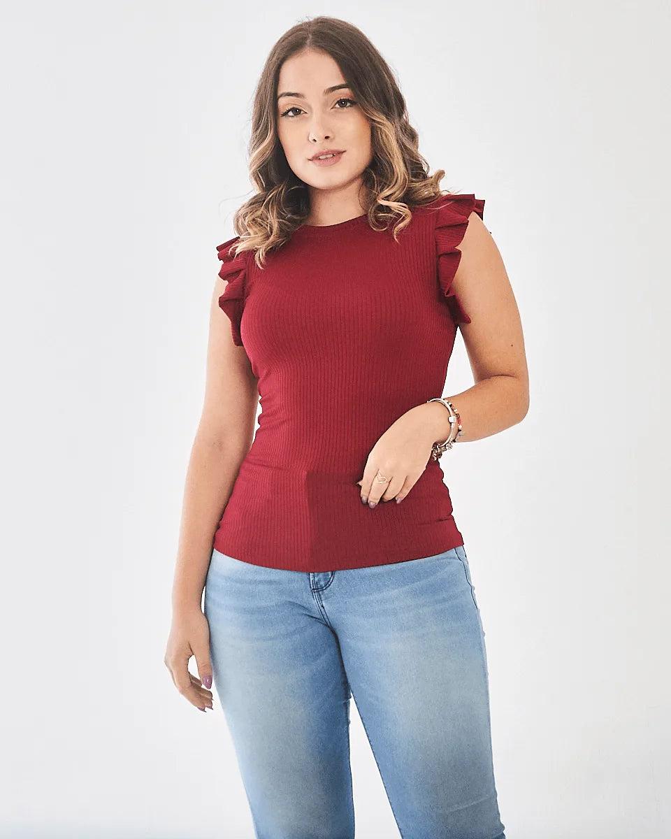 BLUSA SAFIRA PLINSADA