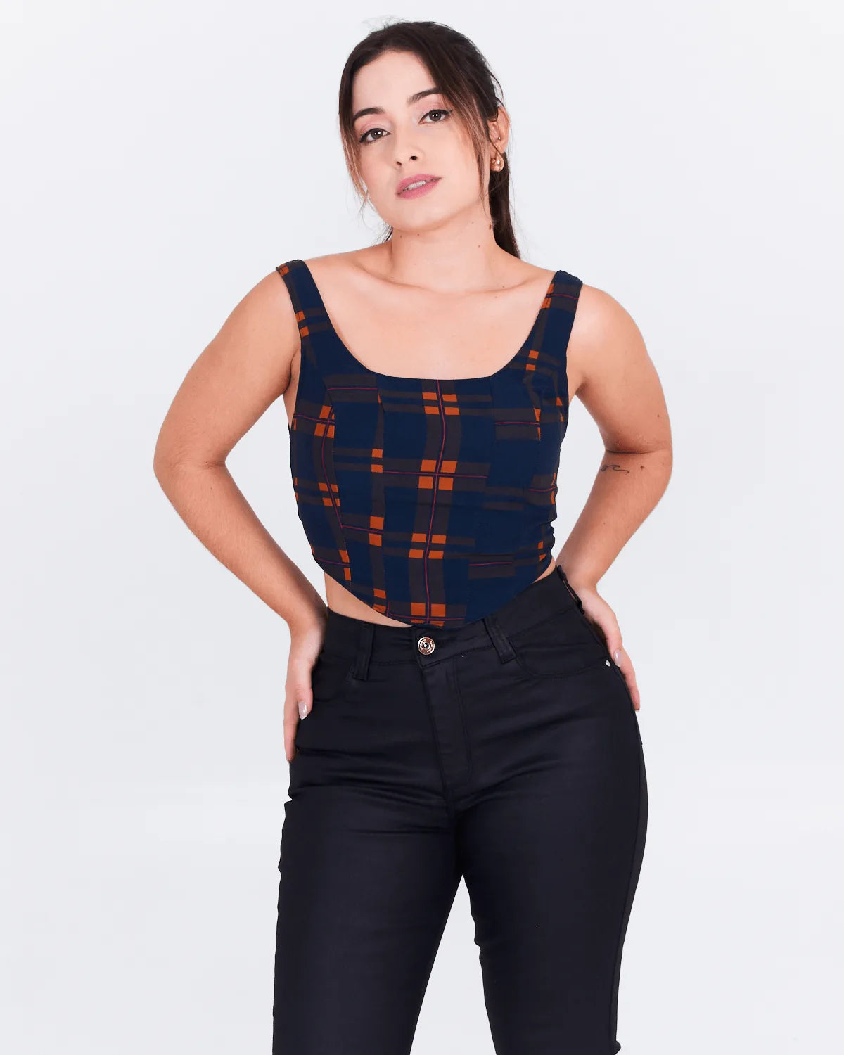 BLUSA ENFIM 1000119310 XDREZ AZUL GG