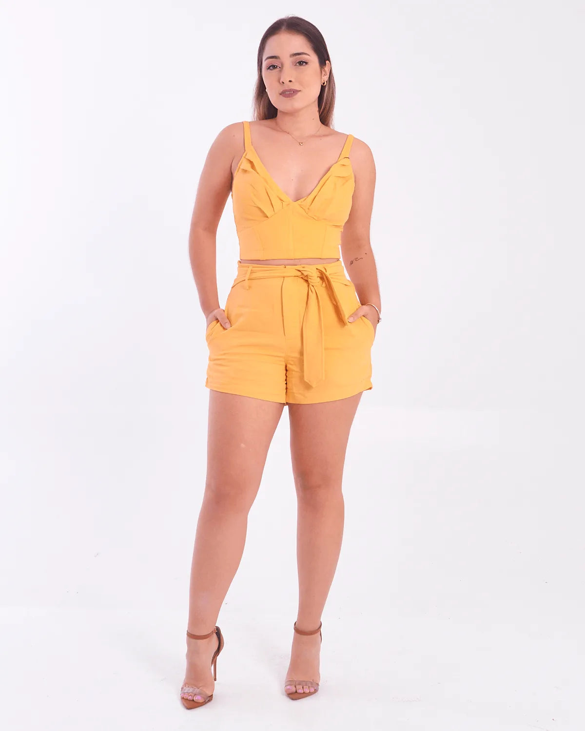 CONJUNTO TROPICAL 9517A LARANJA GG