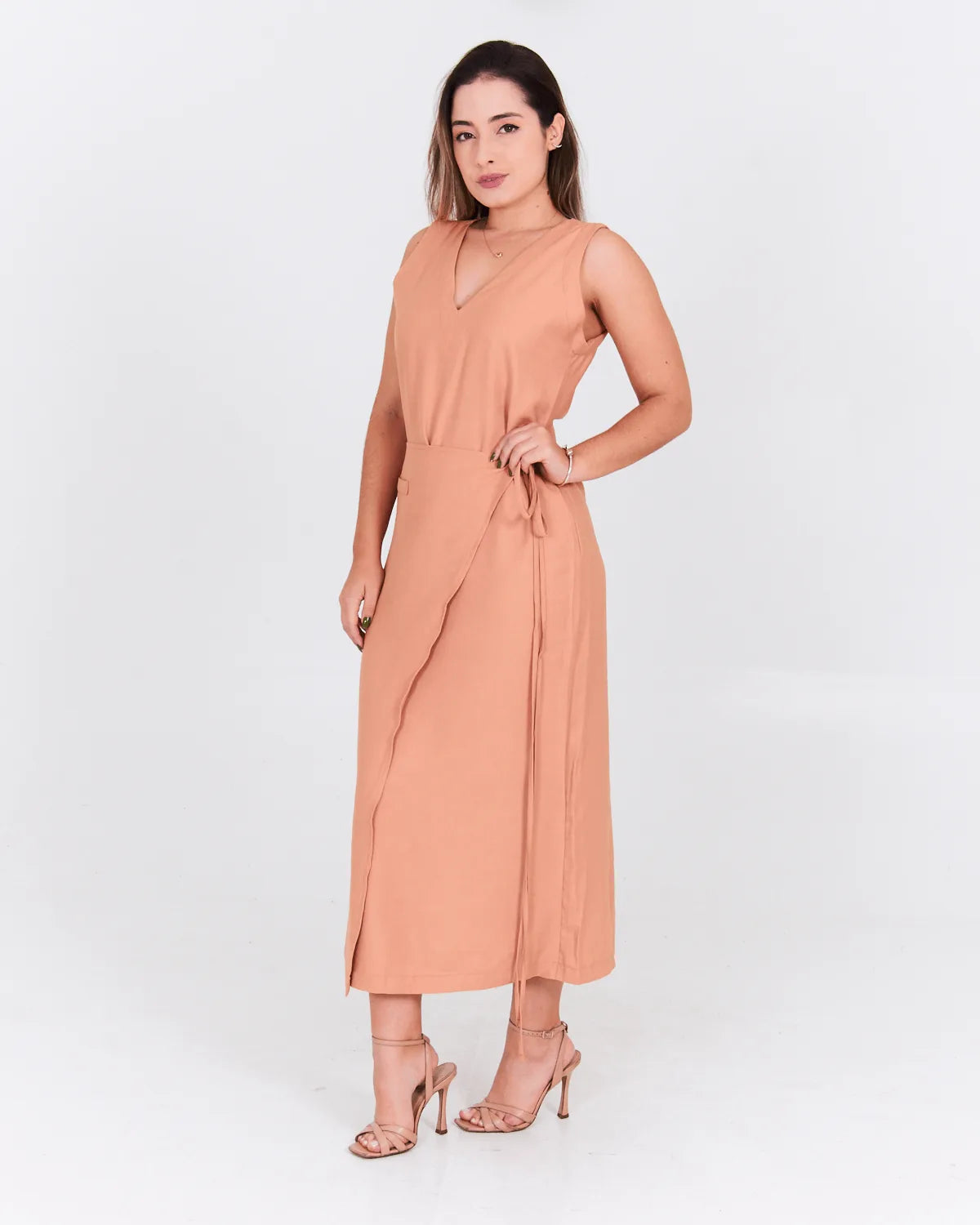 VESTIDO TROPICAL 9702A MOSTARDA M