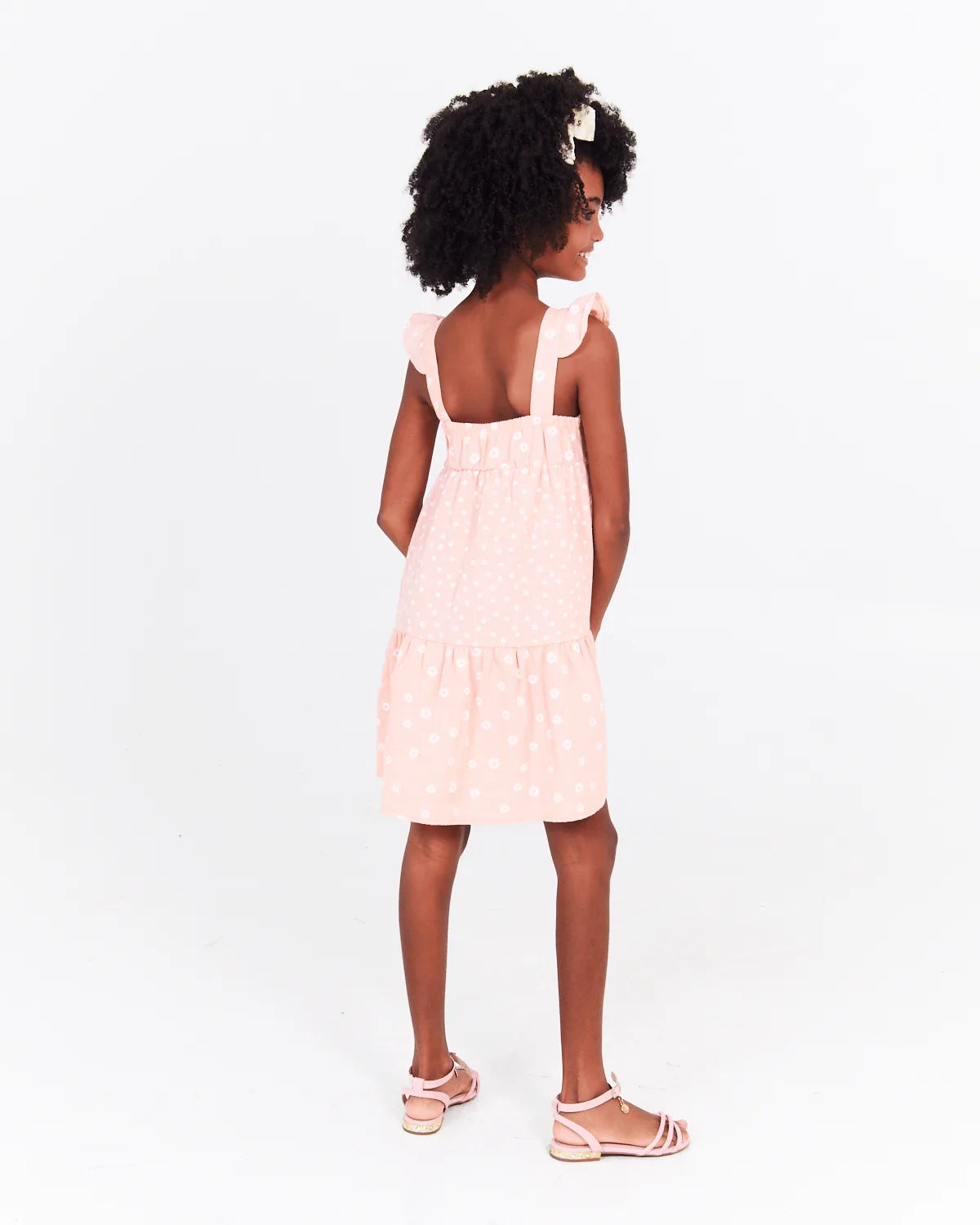 VESTIDO INF LUNENDER 37294 FLOR BEGE 03