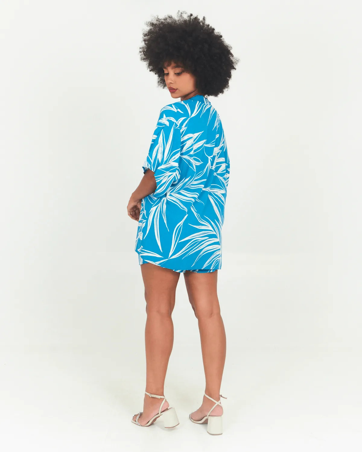 CONJUNTO LUIGIA KIMONO FOLHAS VERDE M