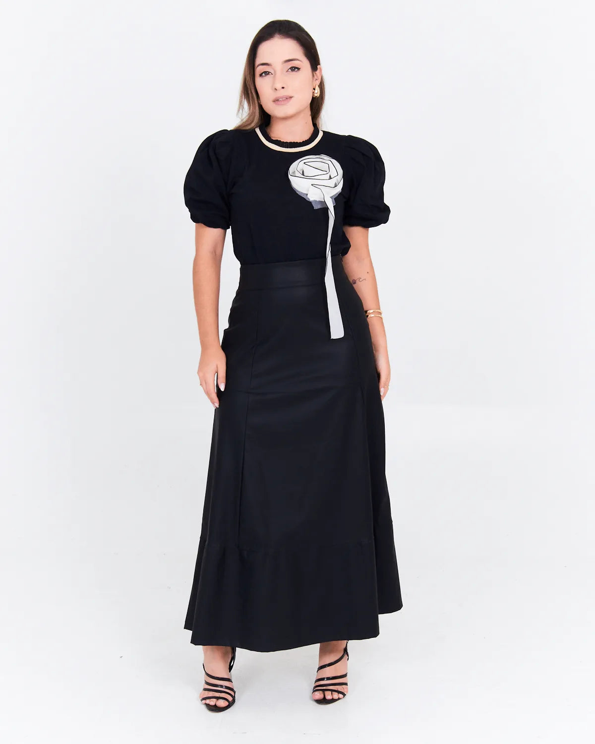 SAIA LINDA ROSA 3524 PRETO M
