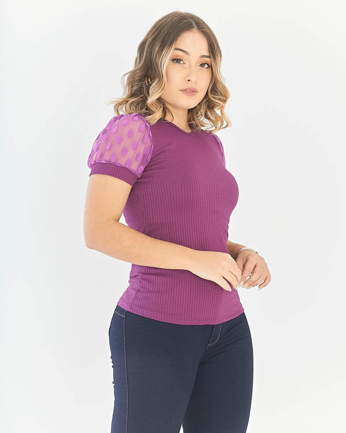 BLUSA SAFIRA MANGA TULE
